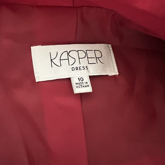 Alfani Retro Style Women’s Cocktail Party Dress Size 10 Shimmer Red Tie Waist - Picture 8 of 14